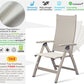 Adjustable Folding Chair, Indoor Bedroom, Outdoor Balcony, Patio, Lawn Yard Beach, Porch, for Comfortable Foldable Lounge Chair, Portable Cozy Recliner, Metal Frame