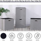 Cube Storage Bins 13×13 Polyester Foldable Box with Handles, Collapsible Organization Basket Set of 4 Large Capacity Drawer for Closet Shelf Cabinet Bookcase Bedroom, Light Gray