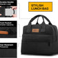 HOMESPON Insulated Lunch Bag for Women Men Lunch Box Cooler Lunch Tote for Work Picnic (Black)