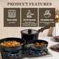 KIKCOIN 24 Pack Pots and Pans Set Non Stick, Detachable Handle Cookware Set, Induction RV Kitchen Cooking Set with Removable Handle, Frying Pans, Egg Pan - Dishwasher/Oven Safe, PFOA Free