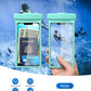 wellhouse Waterproof Phone Pouch, Waterproof Phone Case for iPhone 16 15 14 13 12 Pro Max XS Samsung, IPX8 3D Cellphone Dry Bag Beach Essentials (2 Pack -Earl Blue & Green 7.0", 7 inch)