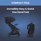 Delta Children Icon Ultra Compact Travel Stroller - Greenguard Gold Certified, Black