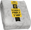 Core Tarps Extreme Heavy Duty 20 Mil Tarp Cover, Waterproof, UV Resistant, Rip and Tear Proof, Poly Tarpaulin with Reinforced Edges for Roof, Camping, Patio, Pool, Boat (Marble/White 10′ X 20′)