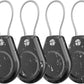 4 Pack Waterproof Secure Holder for AirTag Accessories, Anti-Theft Track Case with Steel Cable, Ultra Durable Scratch-Resistant Cover -Compatible with Apple AirTag for Keychain,Car,Bike,Luggage, Pet