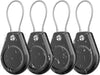 4 Pack Waterproof Secure Holder for AirTag Accessories, Anti-Theft Track Case with Steel Cable, Ultra Durable Scratch-Resistant Cover -Compatible with Apple AirTag for Keychain,Car,Bike,Luggage, Pet