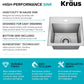 KRAUS Fairlane 15-inch Drop In/Top Mount Single Bowl 18-Gauge Stainless Steel Kitchen Bar Sink, KHT631-15
