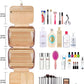Women's Hanging Toiletry Bag, Waterproof Travel Cosmetic Organizer with Jewelry Storage, Large Capacity Makeup Case for Full-Size Skincare & Bathroom Essentials, Portable Cosmetic kit, Dark Purple