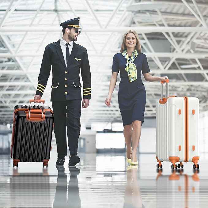 Nazhura Luggage Set, 3-Piece Hardside Suitcase Set, 20-inch Carry On, 24-inch, 28-inch Luggage