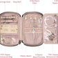 Jewelry Travel Case Organizer for Necklaces, Earrings, Rings, Bracelet, Watch, Soft Sided, Black