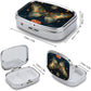 Metal 2 Compartment Pill Organizer Travel Friendly Portable Compact Pill Box Cute Pill Case to Hold Vitamins,Fish Oil,Supplements,Meds,Tablet for Purse,Pocket. (Butterflies in The Night)
