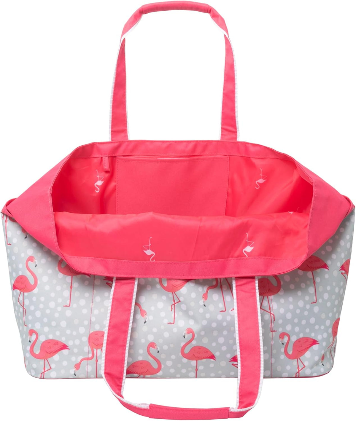 geckobrands Oversized Beach Tote – Large and Stylish Beach Bag with 4 Exterior Pockets and Zippered Internal Compartment - Roamly