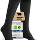 Merino Wool Compression Socks for Women Men, 15-20 mmHg Knee High Socks for Flying, Travel, Running