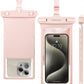 wellhouse Waterproof Phone Pouch, Waterproof Phone Case for iPhone 16 15 14 13 12 Pro Max XS Samsung, IPX8 3D Cellphone Dry Bag Beach Essentials (1 Pack - Pink8.0, 8 inch)