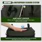 Goture Waterproof Fishing Waist Pack,IPX8 840D TPU Large Tackle Bags with Rod Holder,Airtight Zipper,Detachable Water Bottle Holder, 10L Fly Fishing Bag with Adjustable Strap, Wader Bag Included