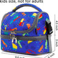 FlowFly Kids Double Decker Cooler Insulated Lunch Bag Large Tote for Boys, Girls, Men, Women, With Adjustable Strap, Car
