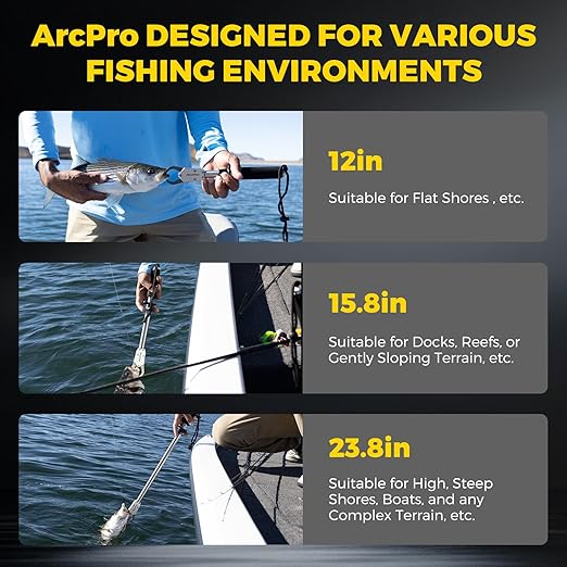 Fish Gripper with Scale, 12" Corrosion-Resistant Stainless Steel Fish Lip Gripper, 4.2mm Wide Opening, 40LB Load Capacity & Non-Slip 360° EVA Swivel Handle, Fish Grabber Tool for Saltwater