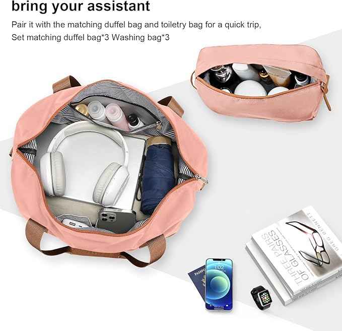 Joyway Carry On Luggage 20 Inch Expandable Suitcase with Spinner Wheel, 3 Piece Hard Shell Luggage Set with TSA Lock(Pink)
