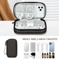 FYY Electronic Organizer, Travel Cable Organizer Bag Pouch Electronic Accessories Carry Case Portable Waterproof Double Layers All-in-One Storage Bag for Cable, Cord, Charger, Phone, Earphone Coffee