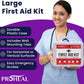 50 Person OSHA Compliant First Aid Kit for Businesses, Vehicles, Trucks, Construction Site - Type III, ANSI Class A Emergency Kit - 197 Piece Essential First Aid Supplies