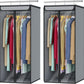 Univivi Garment Bags for Hanging Clothes, Large Clothes Storage Bags Closet Organizer with Clear Window, Premium Hanging Garment Storage Bag for Suits, Coats, Jackets, 40", 2-Pack (Grey)