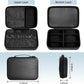 Electronics Organizer Travel Case for MacBook Power Adapter Charger Cables, Double Layer for Mouse, Power Banks, IPad, Airpods, for Apple Pencil, USB Flash Disk SD Card and Other Accessories - Black