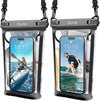 Large Waterproof Phone Pouch, Floating Waterproof Pouch for iPhone 16 15 14 13 12 Pro Max Galaxy S25 S24 S23, Adjustable Lanyard, IPX8 Waterproof Bag for Beach Cruise Swimming Rafting Boating