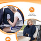 Sunany Travel Pillow, Inflatable Neck Pillow Used for Airplanes/Cars/Buses/Trains/Office Napping with Eye Mask/Earplugs (Blue)