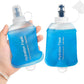 GYGYL Soft Flask, TPU Collapsible Soft Water Bottle for Hydration Pack, Running Vest, Leak-Proof Folding Water Bottle for Hiking Cycling Climbing Jogging-150ml Blue, 2pcs