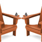 SERWALL Adirondack Chair with Cup Holders - Composite Adirondack Chairs Set of 2 HDPE Outdoor Chairs All Weather Use- Orange