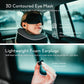 Orthopedic Neck Pillow, Travel Neck Pillows for Airplanes, Memory Foam Kit, 360° Head Support, Airplane Pillow Set with 3D Contoured Eye Masks, Earplugs, and Luxury Mesh Bag (Black)