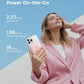VEEKTOMX Small Portable Charger, Mini Power Bank 10000mAh, PD 22.5W Fast Charging USB-C Battery Bank, Travel Essentials Dual Voltage External Portable Powerbank for iPhone/Samsung/Google Pixel, Pink
