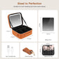 Travel Makeup Bag with LED Mirror, Cosmetic Bags for Women with Light up Mirror, Travel Essentials Makeup Organizer, Makeup Case with Adjustable Dividers and Brush Holder, 3 Color Lights