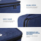 ORIENT FAMULAY Travel Electronics Organizer, Waterproof Cable Organizer Bag for Electronic Accessories Double Layer Large Shockproof Cable Storage Bag for Cord, Power Bank, Tablet(Up to iPad 11 inch) - Royal Blue