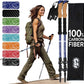100% Carbon Fiber Trekking Poles by USA Brand - Ultra Strong Lightweight Collapsible Hiking Poles with Cork and EVA Foam Grips & Quick Adjustable Flip Locks