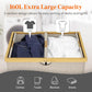 Lifewit 160L Double Laundry Hamper with Lid, Extra Large Bamboo Laundry Basket Dirty Clothes Hamper, 2 Section Laundry Bin Organizer for Laundry Room Bedroom with 2 Removable Liners & Bags, Beige