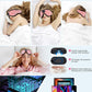 LC-dolida Sleep Headphones, Sleep Mask Bluetooth Wireless Music Eye Mask, Sleeping Headphones for Side Sleepers Sleep Mask with Bluetooth Headphones Ultra-Thin Stereo Speakers Perfect for Sleeping