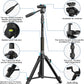 Camera Tripod 69 Inch, Patented 3-Way Swivel Portable Phone Tripod Professional Aluminum Alloy Travel Phone Camera Stand Monopod for Canon Nikon GoPro DSLR, DV Video Camcorder, Smartphone Black