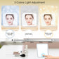 Relavel Travel Makeup Bag With Light Up Mirror, Cosmetic Train Case with LED Mirror, Professional Makeup Case for Makeup Artist, Waterproof Makeup Brush Holder Organizer Storage, Rhombus Black