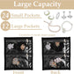 Travel Jewelry Case Organizer for Women, Jewelry Binder with 6 Clear Zipper Pouches