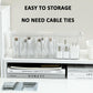 Yesesion Plastic Cable Organizer Box with 7 Compartments, Clear Cords Storage Case for Desk Drawer Accessories, Phone Charger, Art Crafts, Stationery Holder for Marker Pen, Pencils, Crayons