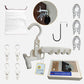Over The Door Hooks Hanger,Foldable Portable Folding Hangers,Hanging Rack,Clips,Essentials for Cruise,Vacation,Camping,RV,Road Trip,Hotel,Business Travel, Student Apartment(White Box)