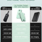 Portable Power Bank, 12000mAh 22.5W Phone Charger with Built-in Cables and Wall Plug, USB C Fast Charging Battery Bank with Smart LED Display, External Battery Pack for iPhone, iPad, Samsung etc Green