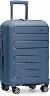 Traveler's Choice Pagosa Hardshell Expandable Luggage with Spinner Wheels, Slate Blue, 22-Inch Carry-on