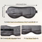 ZIMASILK Adjustable 100% 22 Momme Mulberry Silk Sleep Mask for Sleeping, Filled with Premium Mulberry Silk, Softest & Breathable Eye Sleeping Mask (Blackish Grey)