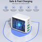 USB C Wall Charger Block, 2Pack 50W 5-Port C Charger Fast Charging Block PD Power Adapter +QC 3.0 Multiport Type C Box Brick Cube USB A Wall Plug for iPhone 16/15/14 Pro Max Plus, iPad,Samsung Galaxy - Roamly