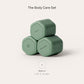 Cadence Travel Containers - Body Care Capsule Set - Magnetic Containers with Lids,Carry On Travel Essentials for Women/Men - 3 Flex Mediums (1.32oz) - Body Wash, Lotion & Sun Icon Labels - Eucalyptus
