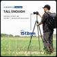 Fotopro Carbon Fiber Tripod 60 Inch 360 Degree Ball Head Quick Release Plate Lightweight Travel Tripod, Max Loads up to 17.6lbs, Blue