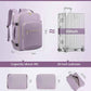 LOVEVOOK Travel Backpack for Women & Men 40L,Airline Approved Carry On Backpack Travel Essentials,TSA Carry on Luggage,Waterproof Personal Item Travel Bag,Suitcase with 3 Packing Cubes,Light purple