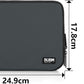 BUBM Double Layer Electronic Accessories Organizer, Travel Gear Bag for Cables, USB Flash Drive, Plug and More, Perfect Size Fits for iPad mini (Medium, Gray)