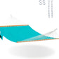 Lazy Daze Hammocks 11 FT Double Outside Hammock Quick Dry Olefin Fabric Hammock with Spreader Bar & Side Pocket for Outdoor Poolside Backyard 450 lbs Capacity, Turquoise